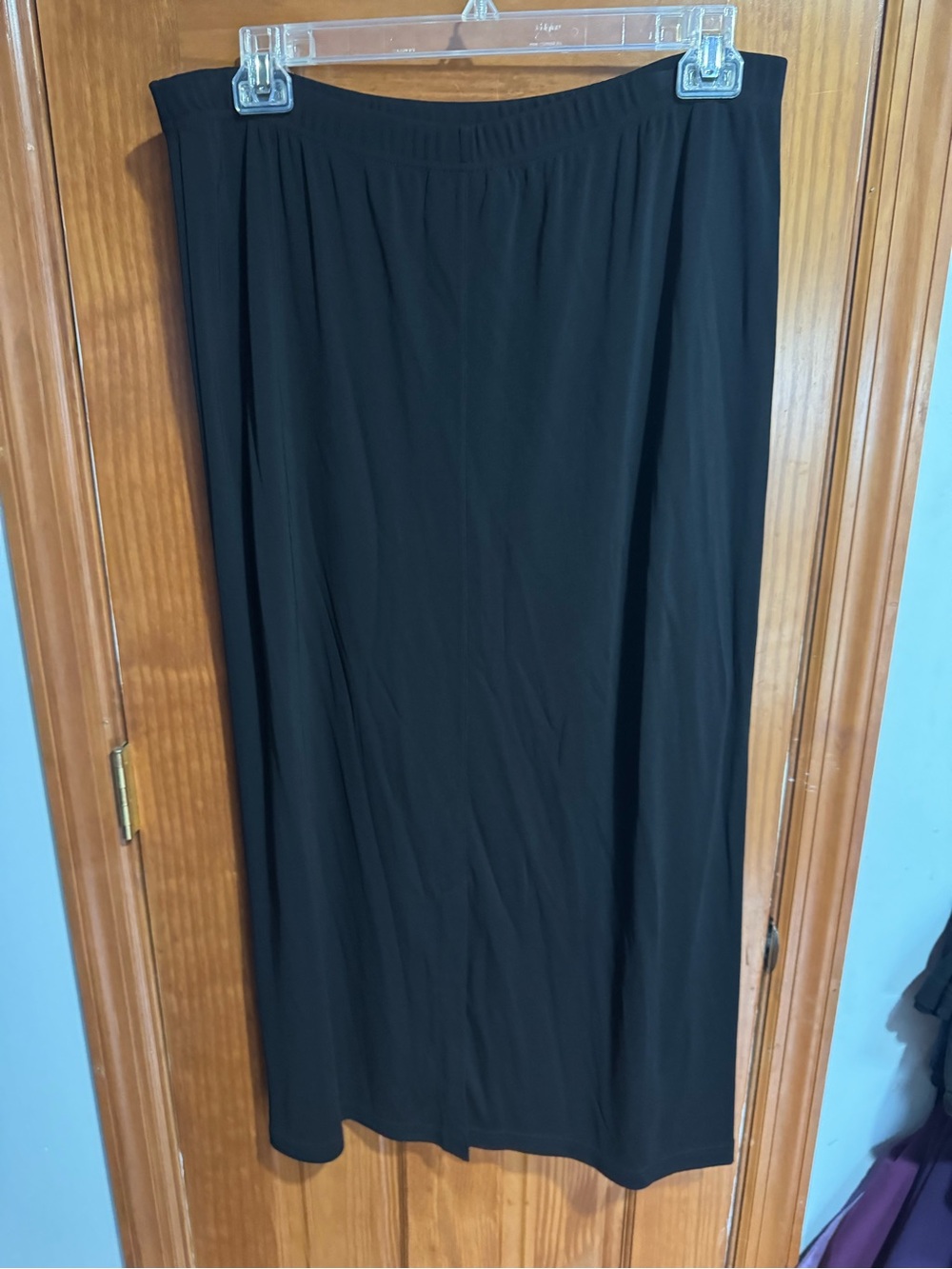 Women's Black Maxi Skirt with Comfortable Elastic Waist